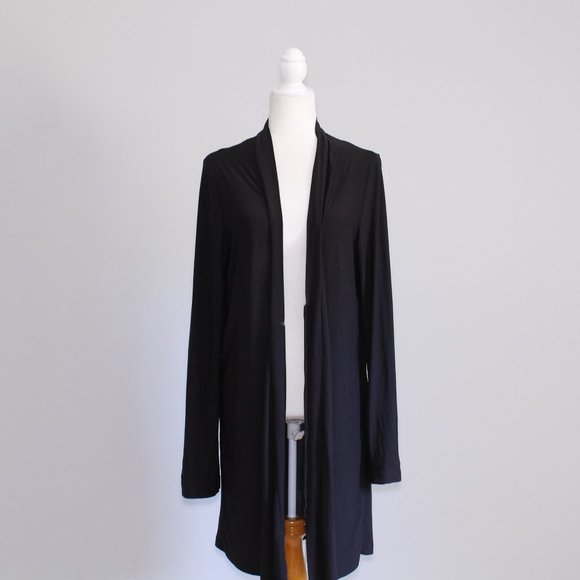 Apt 9 Black Stretch Open Cardigan Sweater M - Picture 1 of 12